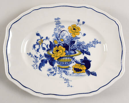 Surrey Blue & Yellow 12" Rectangular Serving Platter