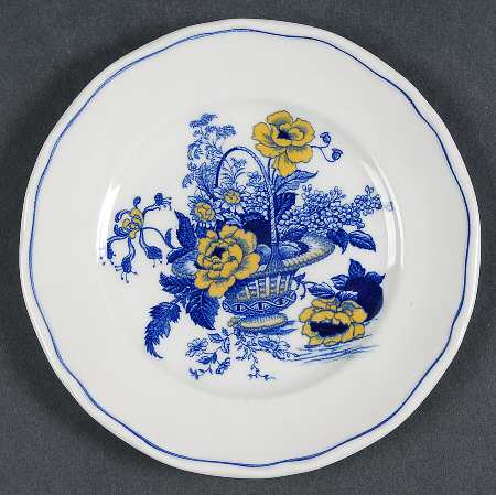 Surrey Blue & Yellow Bread & Butter Plate