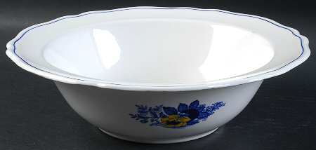 Surrey Blue & Yellow 9" Round Vegetable Bowl