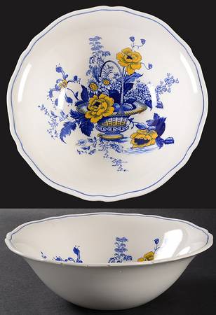 Surrey Blue & Yellow 8" Round Vegetable Bowl