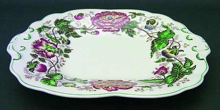 Surrey Rust Square Handled Cake Plate