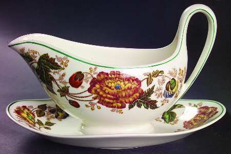 Surrey Rust Gravy Boat with Attached Underplate