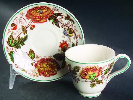 Surrey Rust Footed Demitasse Cup & Saucer Set