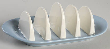Summer Sky Blue and White (Barlaston Shape) Toast Server