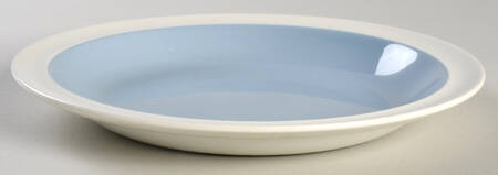 Summer Sky Blue and White (Barlaston Shape) Rim Soup Bowl