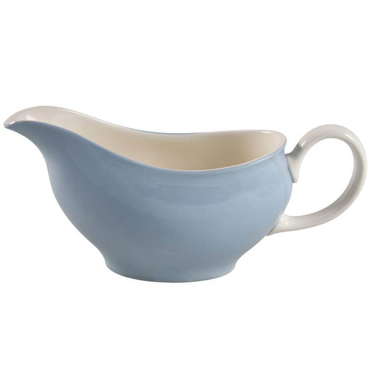 Summer Sky Blue and White (Barlaston Shape) Gravy Boat