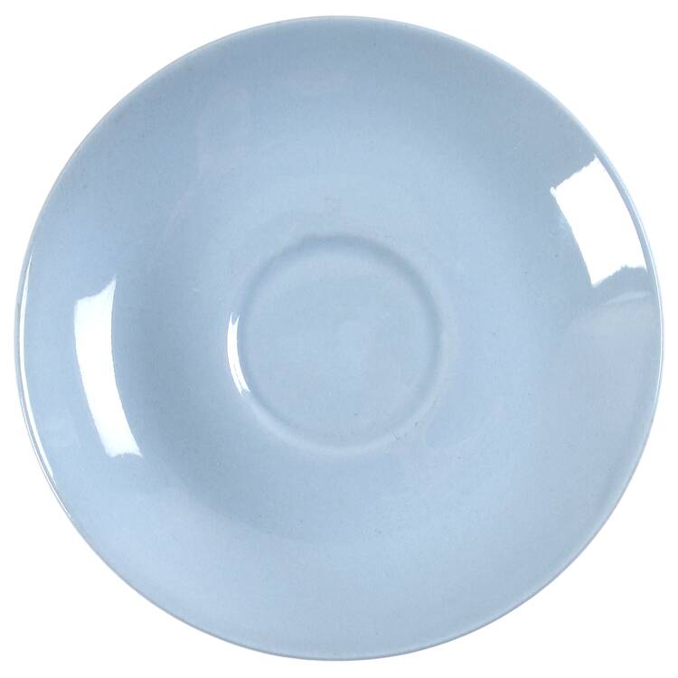 Summer Sky Blue and White (Barlaston Shape) Saucer for Flat Cup