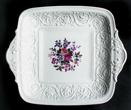 Swansea Square Handled Cake Plate