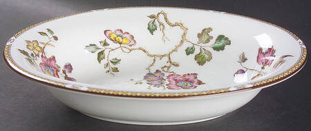 Swallow (Yellow Brown Trim) 10" Oval Vegetable Bowl