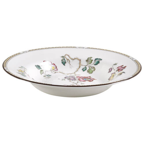Swallow (Yellow Brown Trim) Rim Soup Bowl