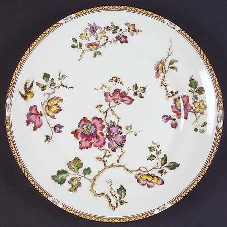 Swallow (Yellow Brown Trim) Luncheon Plate