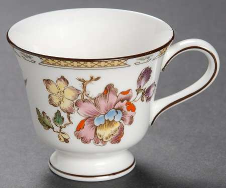 Swallow (Yellow Brown Trim) Footed Demitasse Cup