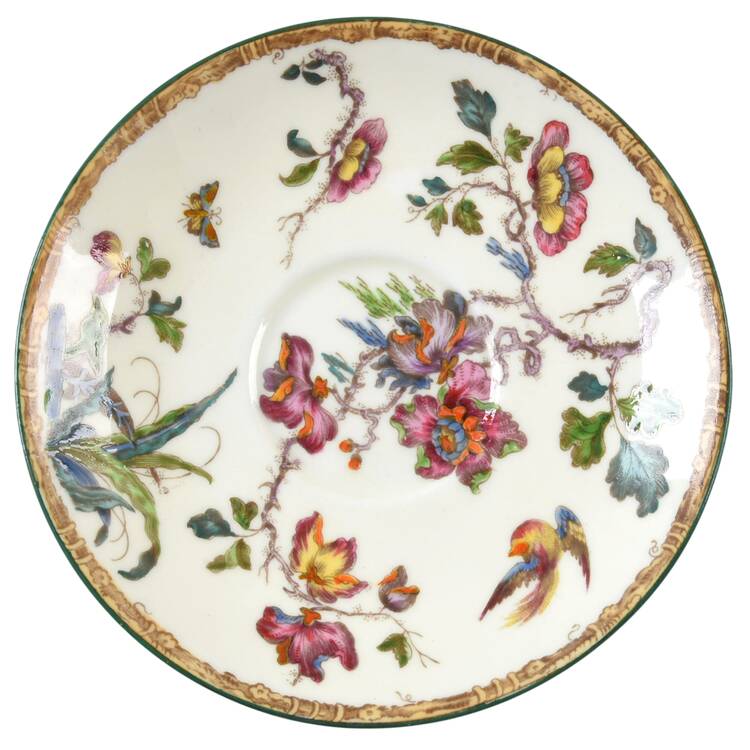 Swallow (Green Trim) Saucer