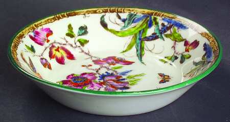 Swallow (Green Trim) Fruit/Dessert (Sauce) Bowl