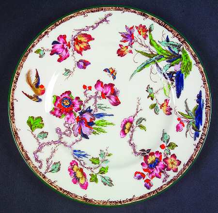 Swallow (Green Trim) Salad Plate