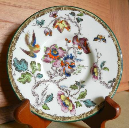 Swallow (Green Trim) Saucer for Demitasse Cup