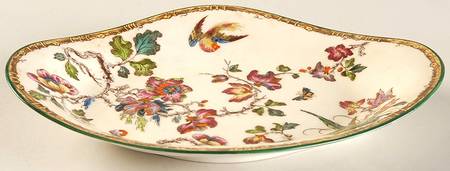 Swallow (Green Trim) Underplate for Gravy Boat