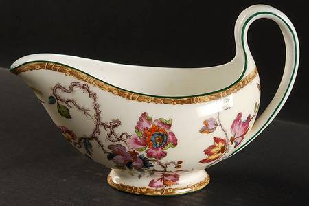 Swallow (Green Trim) Gravy Boat