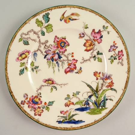 Swallow (Green Trim) Luncheon Plate