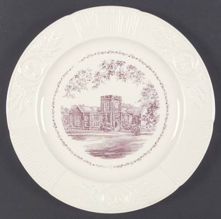 Swarthmore College Pink Dinner Plate