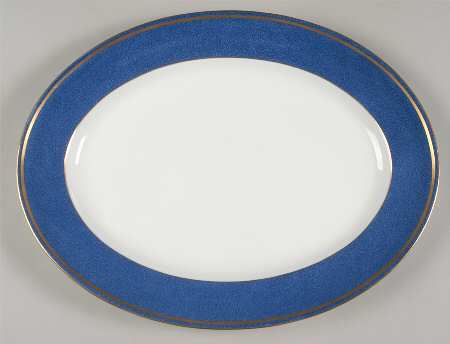 Swinburne Blue 15" Oval Serving Platter
