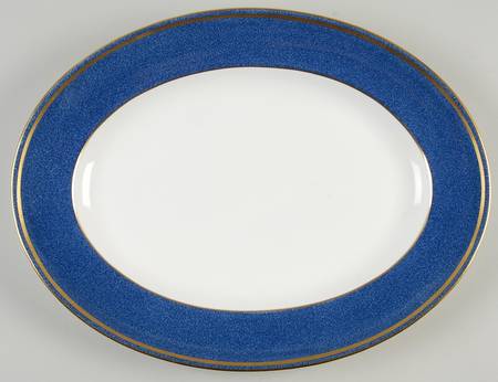 Swinburne Blue 13" Oval Serving Platter