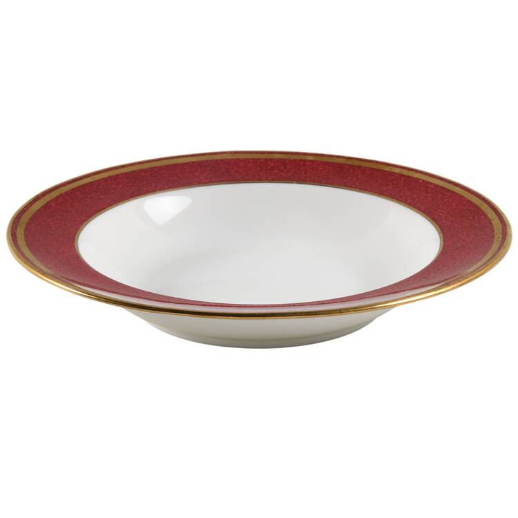 Swinburne Ruby Rim Soup Bowl