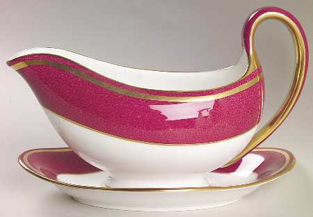 Swinburne Ruby Gravy Boat & Underplate