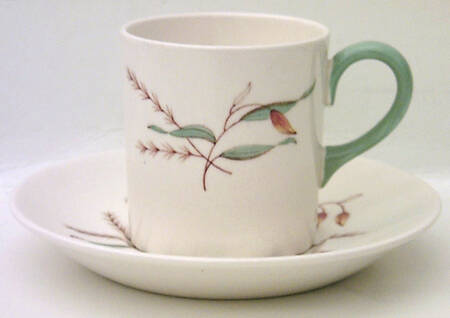Tiger Lily Bond Shape Demitasse Cup and Saucer Set