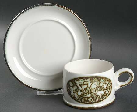 Tiger Lily Flat Cup & Saucer Set