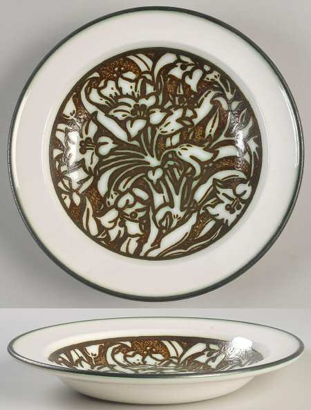 Tiger Lily Large Rim Soup Bowl