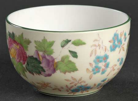 Tonquin Ivory Multicolor (Scalloped) Open Sugar Bowl