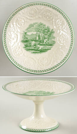 Torbay Green Round Compote (Height X Width)