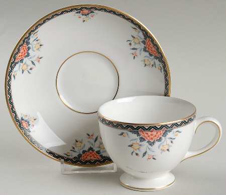 Touraine Footed Cup & Saucer Set