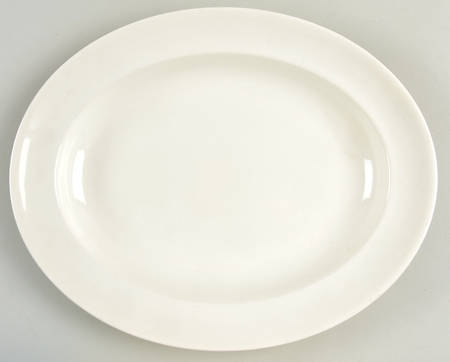 Traditional (Plain) 12" Oval Serving Platter by Wedgwood