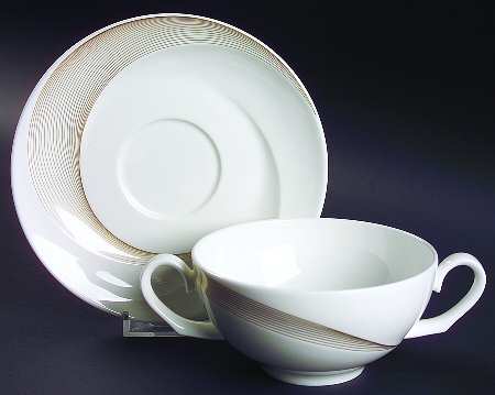 Tranquility Flat Cream Soup Bowl & Saucer Set