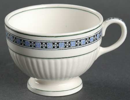 Trentham Light Blue Navy Footed Cup