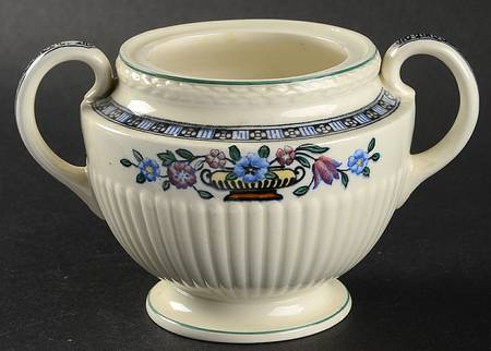 Trentham Light Blue Navy Sugar Bowl No Lid