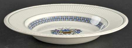 Trentham Light Blue Navy Large Rim Soup Bowl