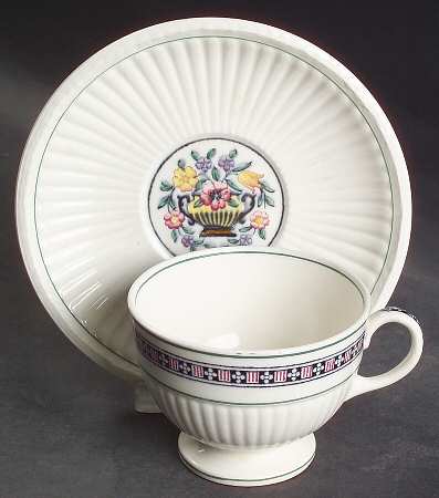 Trentham Red Footed Cup & Saucer Set