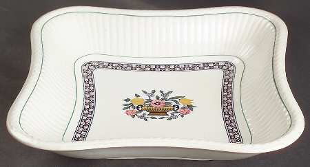 Trentham Red 8" Square Vegetable Bowl