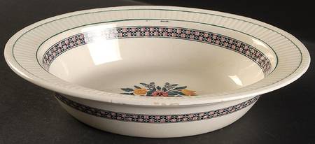 Trentham Red 10" Oval Vegetable Bowl