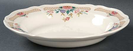 Trellis Flower Rim Soup Bowl