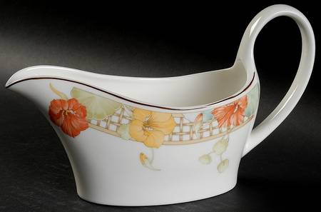 Trellis Flower Gravy Boat