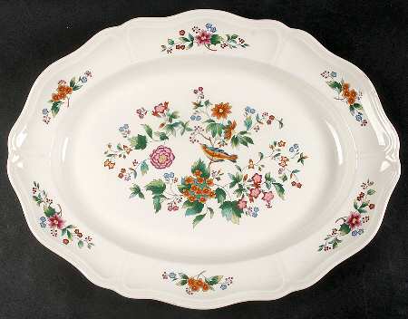 Tropical Garden 15" Oval Serving Platter