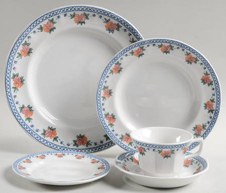 Trellis Rose 5 Piece Place Setting