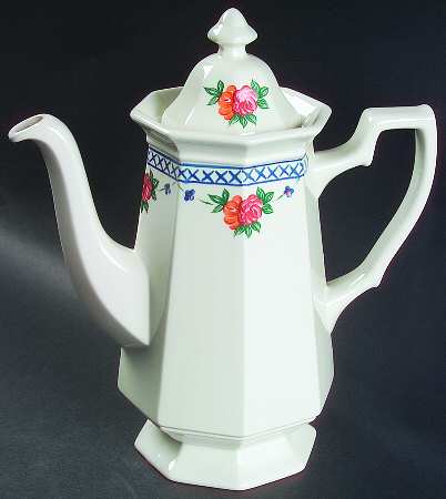 Trellis Rose Coffee Pot & Lid