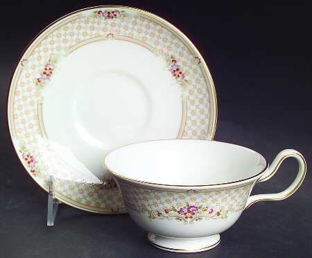 Turnberry Peony Shape Footed Cup & Saucer Set