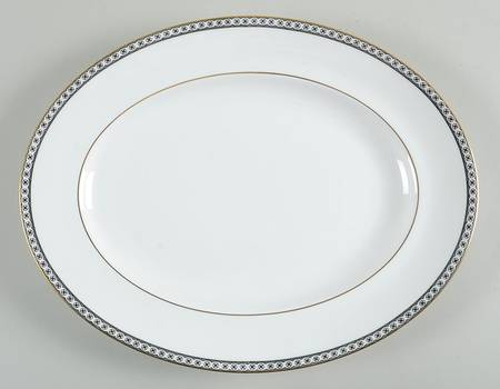 Ulander Black 14" Oval Serving Platter by Wedgwood