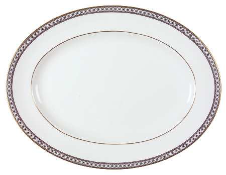 Ulander Black 15" Oval Serving Platter by Wedgwood